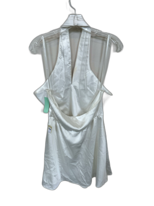 BHLDN Size XL Ivory Polyester Halter Neck Open Back Bridal Dress Ivory / XL