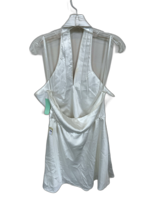 BHLDN Size XL Ivory Polyester Halter Neck Open Back Bridal Dress Ivory / XL