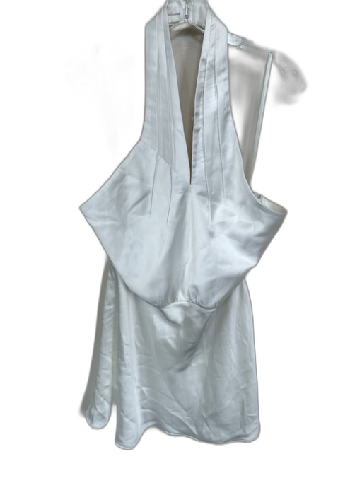 BHLDN Size XL Ivory Polyester Halter Neck Open Back Bridal Dress Ivory / XL