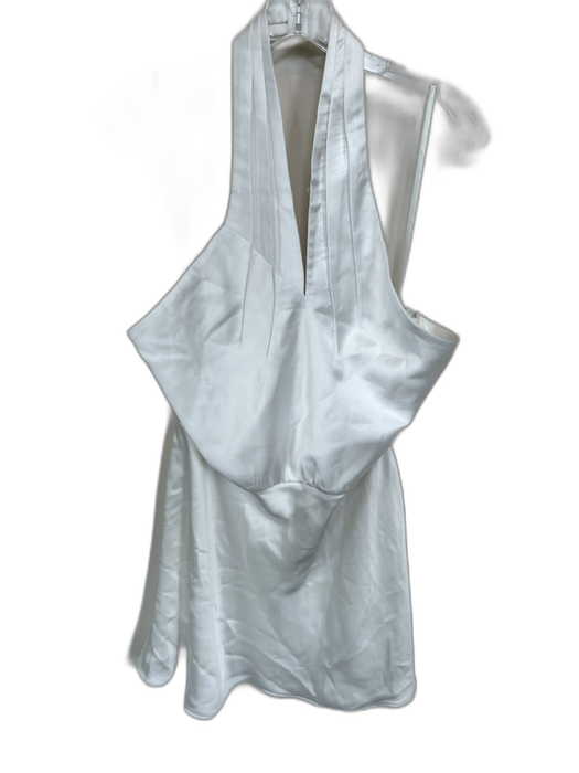 BHLDN Size XL Ivory Polyester Halter Neck Open Back Bridal Dress Ivory / XL