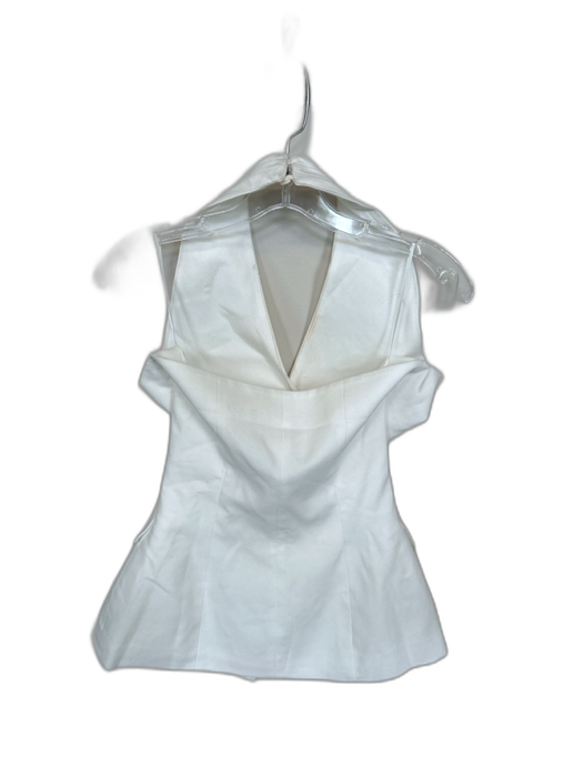 Mare Mare Size XXS White Viscose Blend Halter Neck Buttons Open Back Dress White / XXS