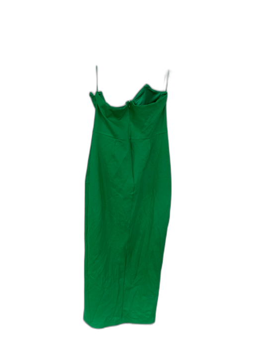 Superdown Size L Green Rayon Blend Strapless Boned Back Zip High Slit Gown Green / L