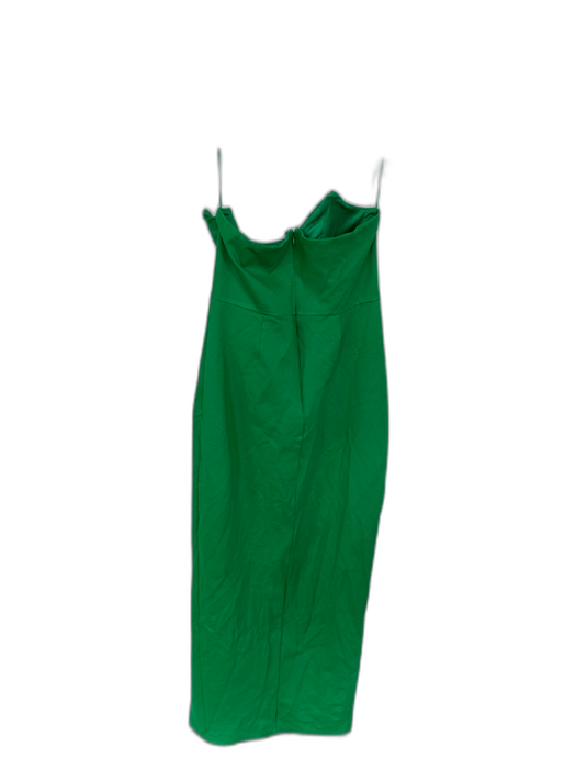 Superdown Size L Green Rayon Blend Strapless Boned Back Zip High Slit Gown Green / L