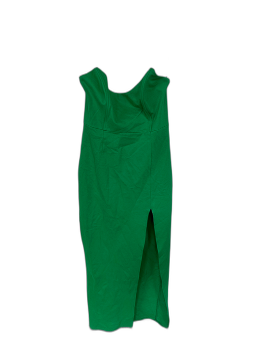 Superdown Size L Green Rayon Blend Strapless Boned Back Zip High Slit Gown Green / L