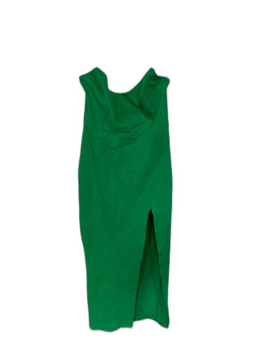 Superdown Size L Green Rayon Blend Strapless Boned Back Zip High Slit Gown Green / L