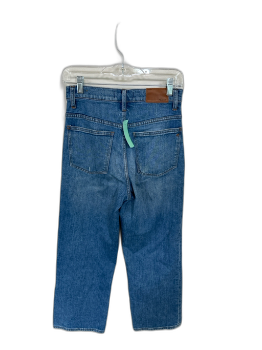 Madewell Size 26 Med Light Wash Cotton High Waist Wide Leg Cropped Jeans Med Light Wash / 26
