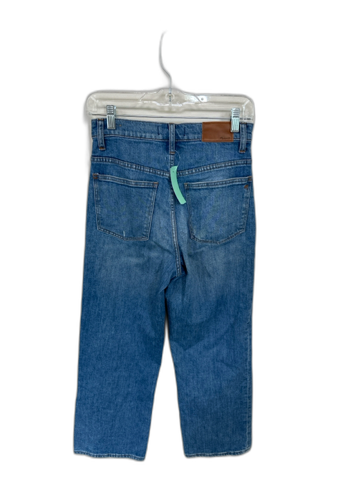 Madewell Size 26 Med Light Wash Cotton High Waist Wide Leg Cropped Jeans Med Light Wash / 26