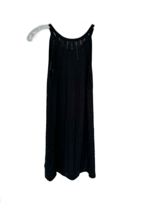 Joie Size M Black Cotton Blend Sleeveless Chevron Coverup Dress Black / M