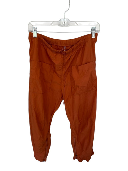 FP Movement Size S Burnt Orange Nylon Drawstring Zipper at Ankle Athletic Pants Burnt Orange / S