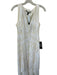 BCBGMAXAZRIA Size 12 Ivory Sequin Sleeveless Side Zip Gown Ivory / 12