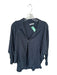 We The Free Size M Charcoal Cotton Long Sleeve Button Down Raw Hem Top Charcoal / M