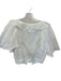 We The Free Size XS White Linen Short Sleeve Ruffle Collar Button Down Top White / XS