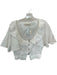We The Free Size XS White Linen Short Sleeve Ruffle Collar Button Down Top White / XS