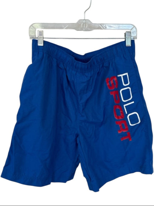 Polo Sport Size M Blue & Red Nylon Drawstring Athletic Men's Shorts Blue & Red / M