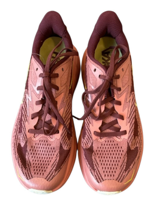Hoka Shoe Size 7.5B Maroon & Pink Canvas Perforated Athletic Sneakers Maroon & Pink / 7.5B