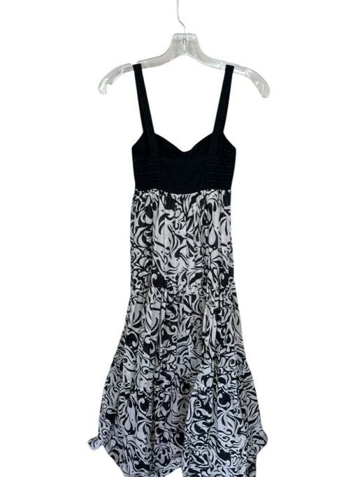 Pinko Size 36/S Black & White Cotton Blend Sleeveless Sweetheart Neckline Dress Black & White / 36/S