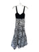 Pinko Size 36/S Black & White Cotton Blend Sleeveless Sweetheart Neckline Dress Black & White / 36/S