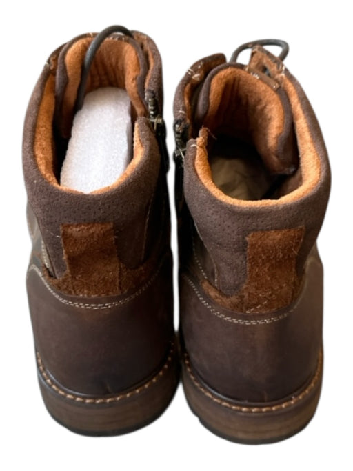 Florsheim Shoe Size 10 New Brown Leather Lace Up Side Zip Men's Boots Brown / 10