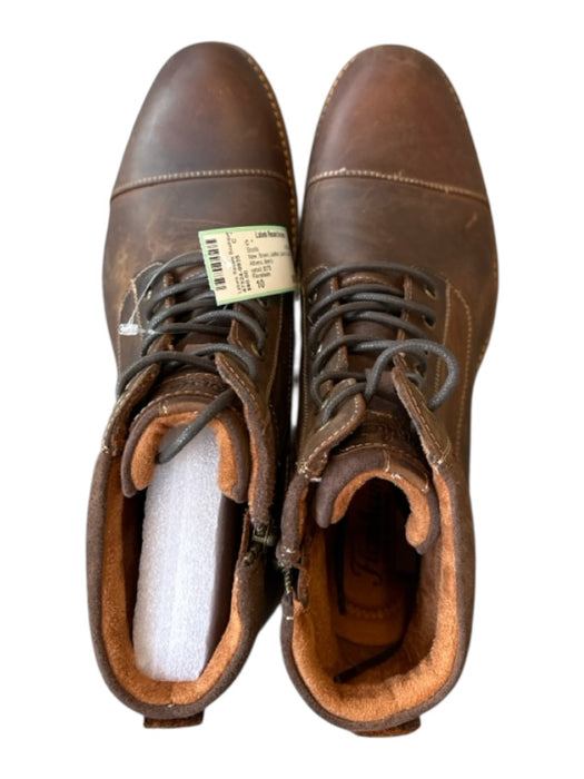 Florsheim Shoe Size 10 New Brown Leather Lace Up Side Zip Men's Boots Brown / 10