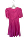 Lalibela Size S Pink Linen Short Sleeve Button Down Back Zip Midi Dress Pink / S