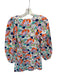 Cecilie Copenhagen Size XS Blue & Orange Cotton Long Sleeve Botanical Dress Blue & Orange / XS