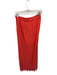 AIIFOS Size S Orange Recycled Polyester Side Zip Acordian Pleated Slit Skirt Orange / S