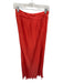 AIIFOS Size S Orange Recycled Polyester Side Zip Acordian Pleated Slit Skirt Orange / S