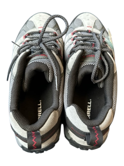 Merrell Shoe Size 11 New Gray & Red Canvas & Leather Perforated Lace Up Sneakers Gray & Red / 11