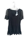 Maia Bergman Size L Black Cotton Short Sleeve Lace Back Zip Dress Black / L