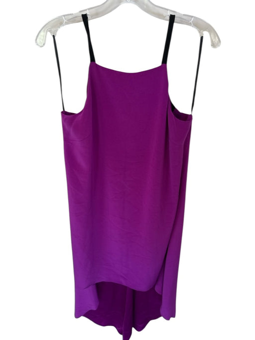 Nha Khanh Size 10 Purple & Black Triacetate Spaghetti Strap Color Block Gown Purple & Black / 10