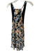 Atoir Size 2 Black & Peach Linen & Rayon Sleeveless Botanical High Slit Dress Black & Peach / 2