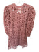Maia Bergman Size XS Mauve Cotton Long Balloon Sleeve Eyelet Slip Dress Mauve / XS