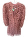 Maia Bergman Size XS Mauve Cotton Long Balloon Sleeve Eyelet Slip Dress Mauve / XS