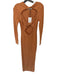 Atoir Size 4 Orange Cotton Knit Long Sleeve keyhole front Maxi Dress Orange / 4