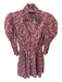 Philosophy Size 6 Purple & Green Cotton Long Sleeve Botanical Dress Purple & Green / 6