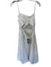 Lalibela Size L White Linen & Viscose Spaghetti Strap Lace Detail Back Tie Dress White / L