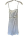 Lalibela Size L White Linen & Viscose Spaghetti Strap Lace Detail Back Tie Dress White / L