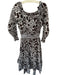Adam Lippes Size 10 Cream & Brown Cotton Off Shoulder Animal Print Maxi Dress Cream & Brown / 10