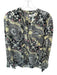 Isabel Marant Size 40 Black & Yellow Cotton Long Sleeve Botanical Top Black & Yellow / 40