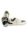 Sangacio Shoe Size 10.5 New Green & Red Canvas & Leather Perforated Sneakers Green & Red / 10.5