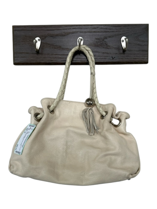 Furla Cream Leather Braided Straps Rectangle Bag Cream / M