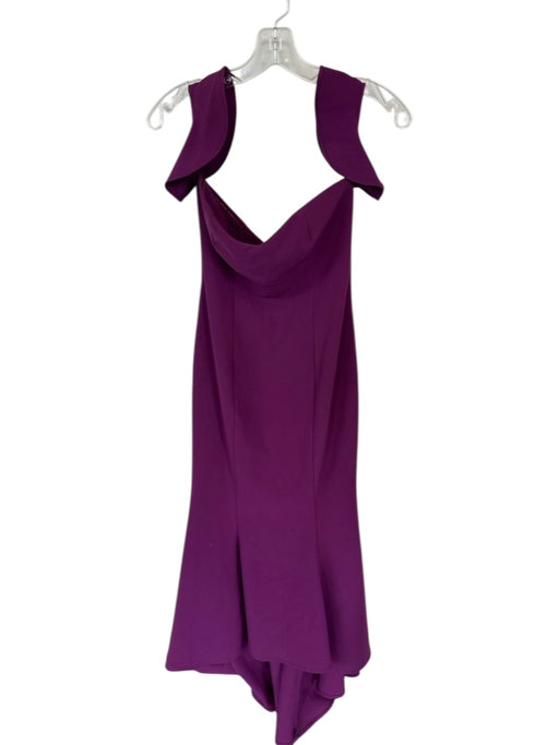 Likely Size 6 Plum Polyester Blend Off Shoulder Back Zip Mermaid Hem Gown Plum / 6
