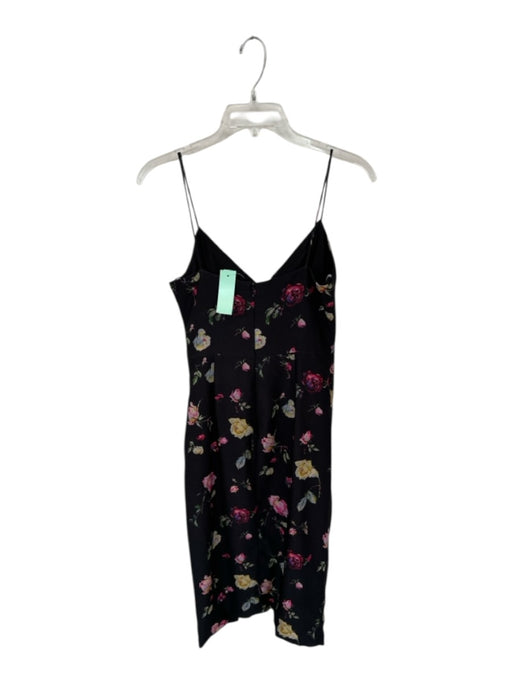 flor et.al Size 2 Black & Multi Polyester Spaghetti Strap Botanical Dress Black & Multi / 2