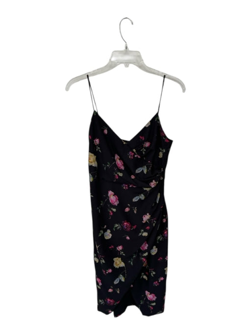 flor et.al Size 2 Black & Multi Polyester Spaghetti Strap Botanical Dress Black & Multi / 2