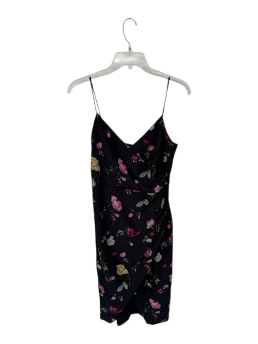 flor et.al Size 2 Black & Multi Polyester Spaghetti Strap Botanical Dress Black & Multi / 2