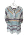 Cecilie Copenhagen Size XS White & Purple Cotton Long Sleeve Tribal Dress White & Purple / XS