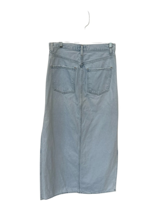 Agolde Size 26 Light Wash Organic Cotton High Waist Denim Maxi Skirt Light Wash / 26