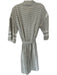 Summery Copenhagen Size S Gray & White Cotton Long Sleeve Diamonds Belted Robe Gray & White / S