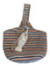 Soleil Soleil Orange & Tan Raffia One Handle Fish Bucket Bag Orange & Tan / S