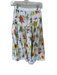 Tanya Taylor Size XS White & Multi Cotton Elastic Waist Flowers Maxi Skirt White & Multi / XS